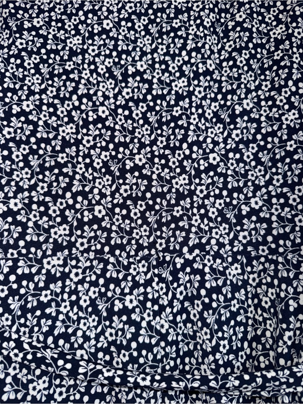 Chaps Navy Floral Sleeveless Tie Waist Midi Dress 1X - Picture 6 of 8